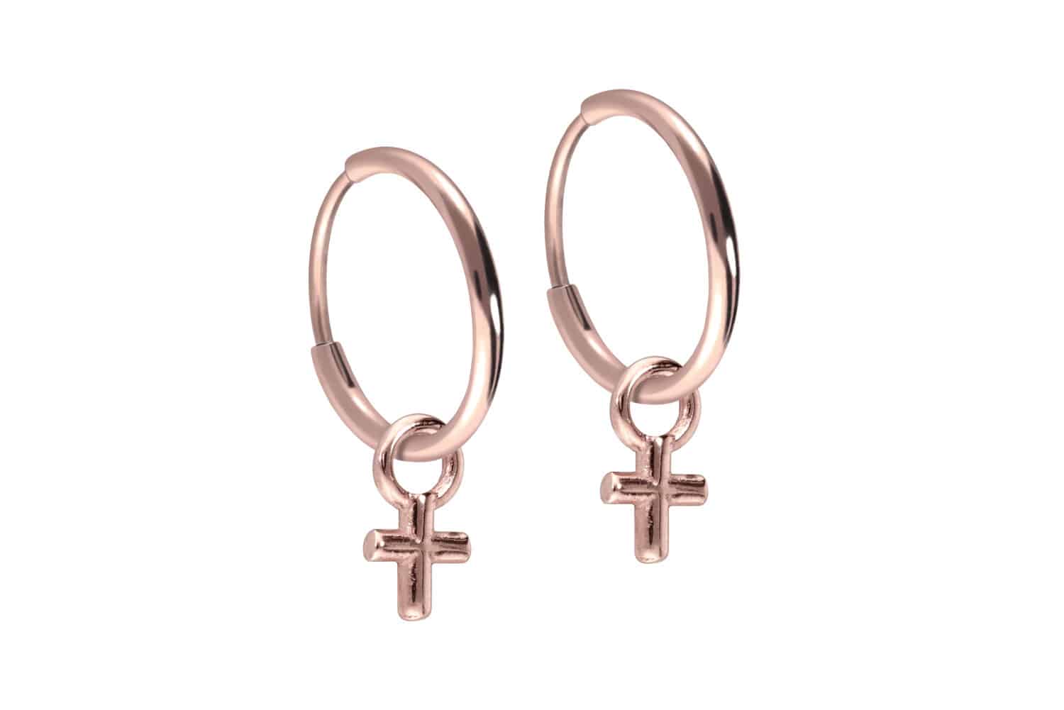 Titan Ohrclicker Creolen KREUZ von Piercingline